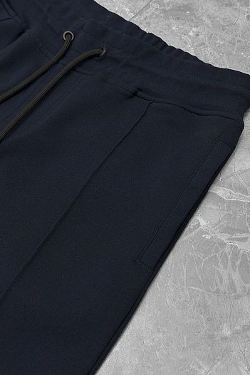 Тёмно-синие спортивные штаны Emporio Armani logo-patch   