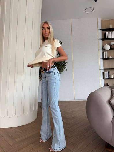 Женские джинсы клёш Schiaparelli premium   