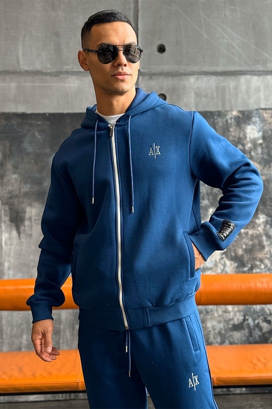 Утеплённая кофта на флисе Armani Exchange - Navy