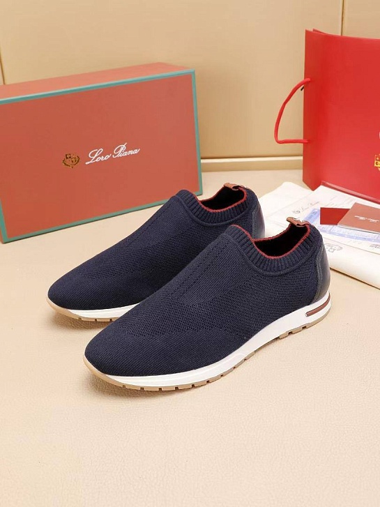 Мужские текстильные кроссовки Loro Piana Lp Flexy Active - Navy