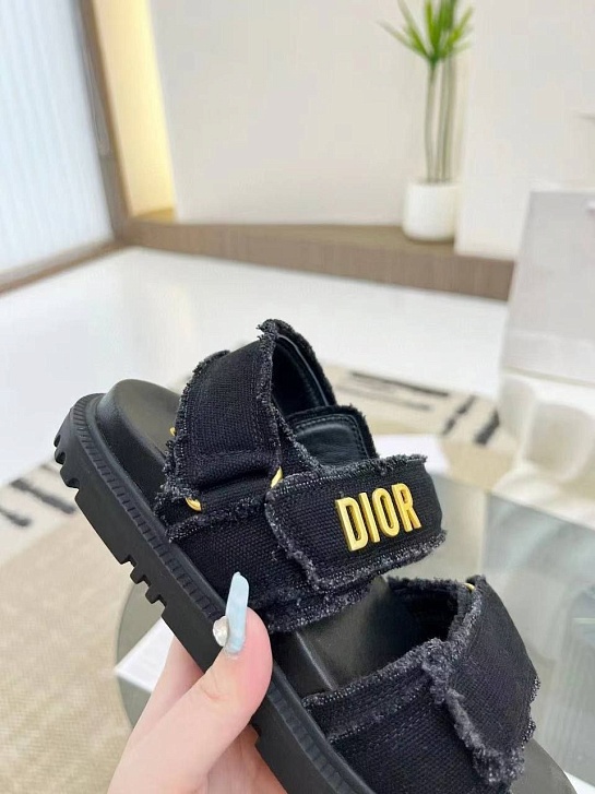 Женские сандалии Dior Dioract чёрного цвета