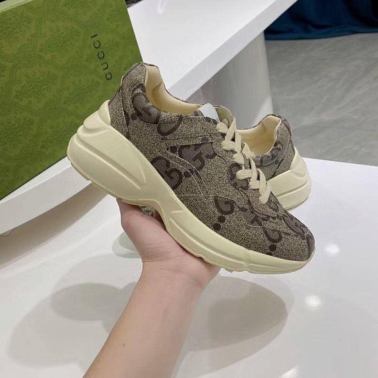 Женские кроссовки GG Gucci Rhyton - Brown