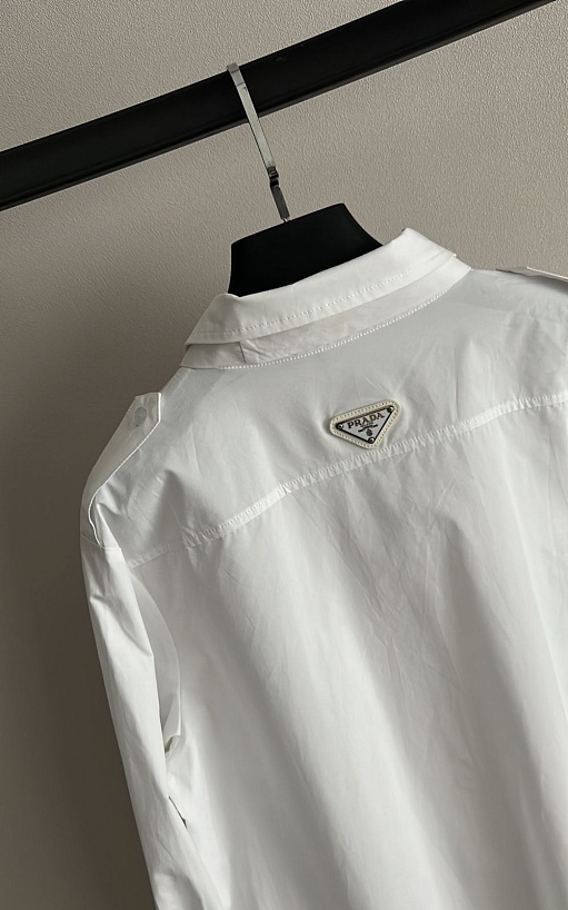 Белая женская рубашка Prada