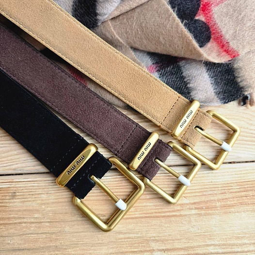 Замшевый ремень MIU MIU   