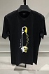 Мужская чёрная футболка Versace safety pin