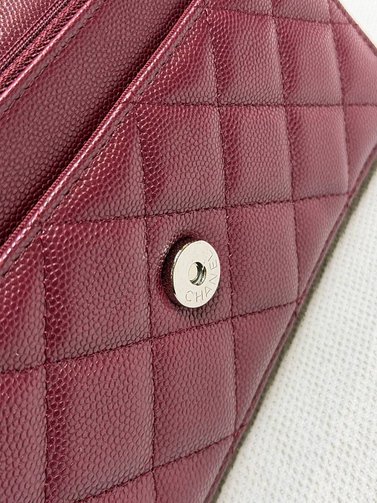 Кожаная сумка Chanel Wallet on Chain premium 19x12x4 см