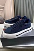 Комбинированные кроссовки Prada logo-stripe - Navy