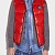 Мужской жилет красного цвета Dsquared2 logo-patch