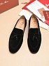 Замшевые лоферы Loro Piana tassel - Black