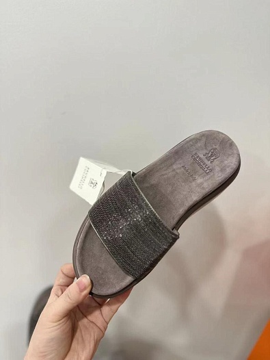 Женские шлёпанцы Brunello Cucinelli Premium   