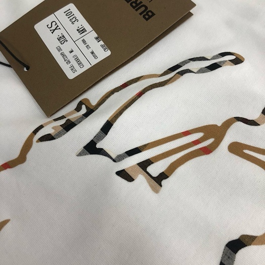 Мужская белая футболка Burberry Premium   