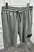 Мужские серые шорты Stone Island compass-patch