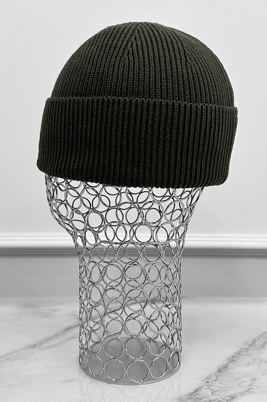 Тёмно-зелёная шапка Billionaire logo-patch