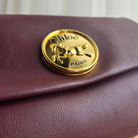 Кожаная сумка Chloe 28x17 см   
