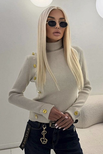 Женская водолазка Schiaparelli premium - Beige   