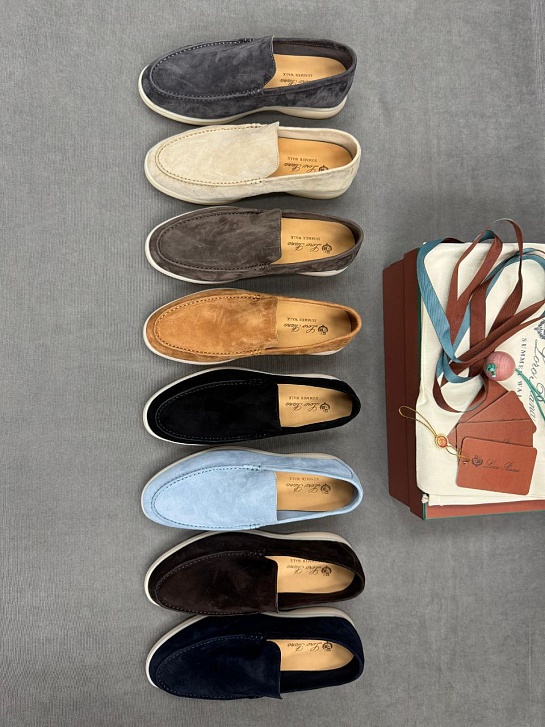 Мужские замшевые лоферы Loro Piana