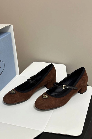 Женские замшевые туфли Prada premium   
