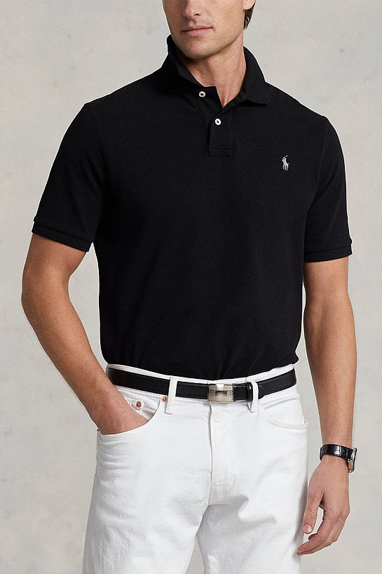 Мужское чёрное поло Polo Ralph Lauren classic
