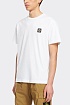 Футболка белого цвета Stone Island compass-patch