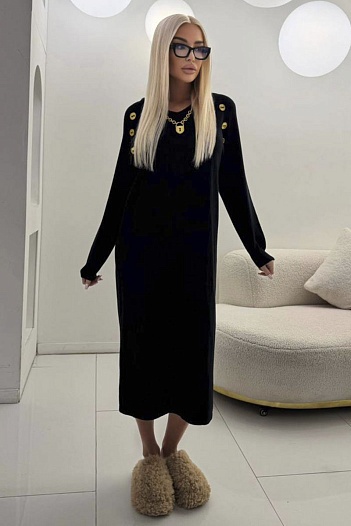 Женское чёрное платье Schiaparelli   