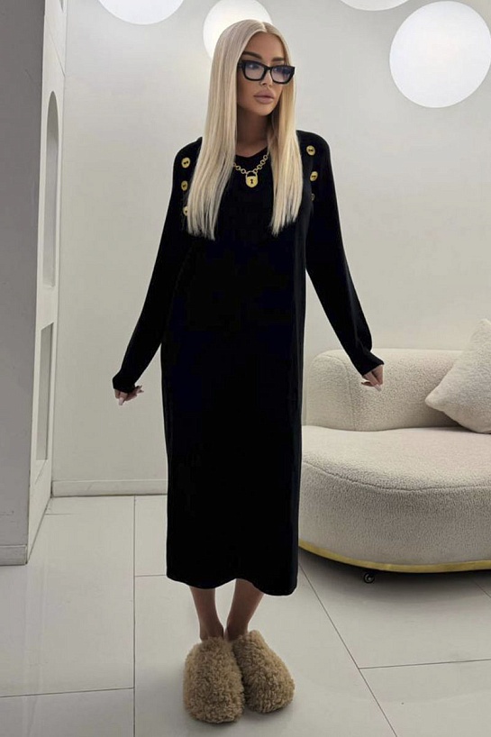 Женское чёрное платье Schiaparelli