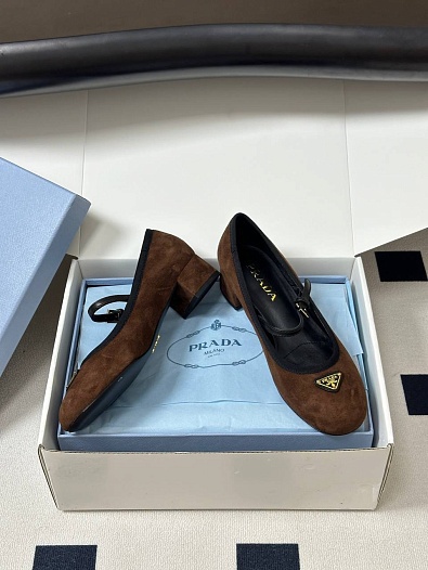 Женские замшевые туфли Prada premium   