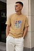 Бежевая оверсайз футболка Givenchy 4G Sun Print