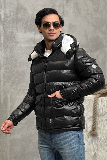Мужская черная куртка Moncler Gombei   