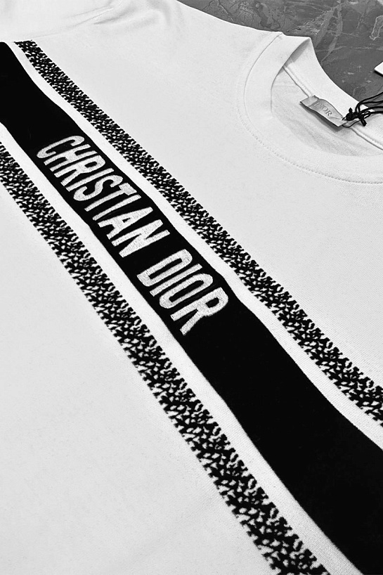 Мужская оверсайз футболка Dior - White