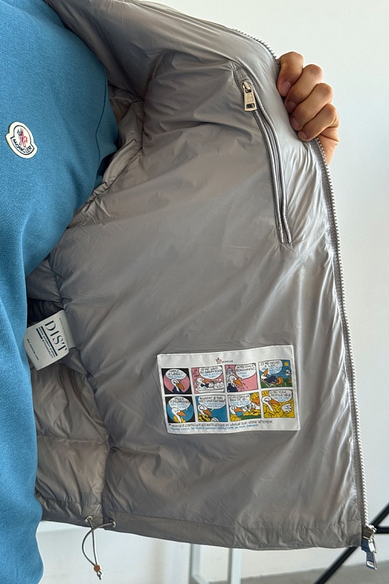 Мужской серый пуховик Moncler Pavin