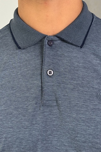 Мужское поло Loro Piana цвета индиго   