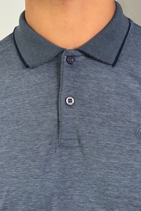 Мужское поло Loro Piana цвета индиго