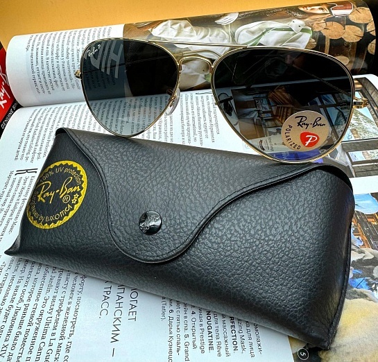 Солнцезащитные очки Ray-Ban Aviator Large Metal - Black