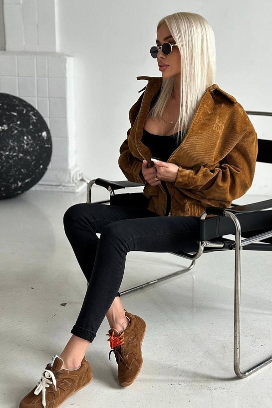 Женский вельветовый бомбер MIU MIU