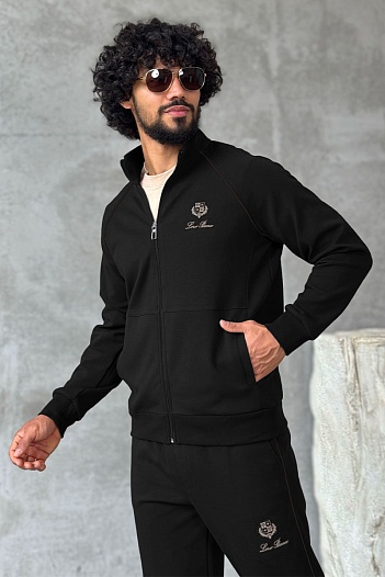 Кофта на молнии чёрного цвета Loro Piana   
