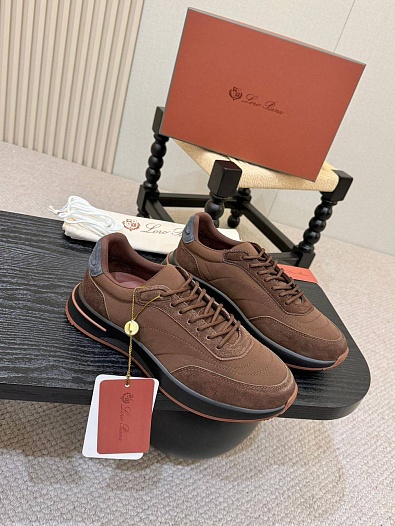 Мужские кроссовки Loro Piana Week End Walk - Brown   