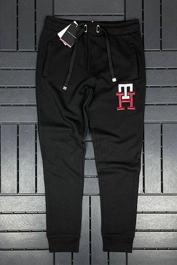 Чёрные спортивные штаны Tommy Hilfiger essential monogram   