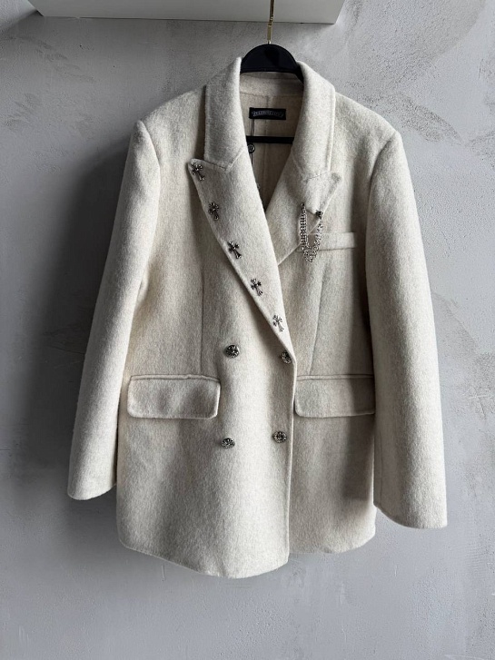 Женский шерстяной пиджак Chrome Hearts premium