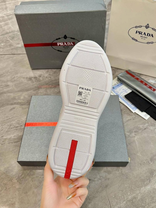 Кожаные кроссовки Prada America's Cup - White