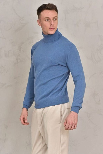 Мужская водолазка Loro Piana Premium - Lake Blue   