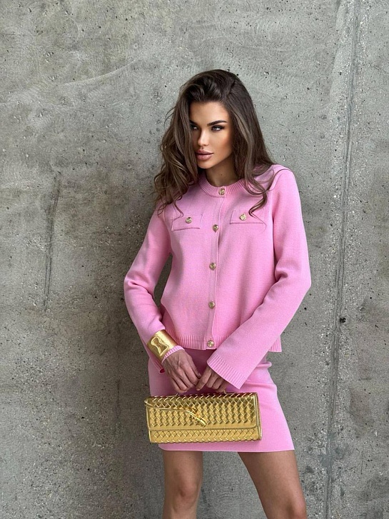 Женский костюм двойка Celine premium - Pink
