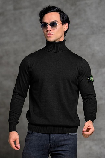 Водолазка чёрного цвета compass-patch   