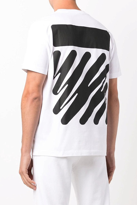 Оверсайз футболка Off-White Wave Diag print - White