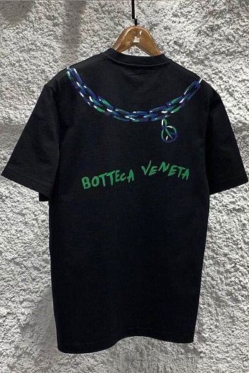 Оверсайз футболка Bottega Veneta chain print - Black   