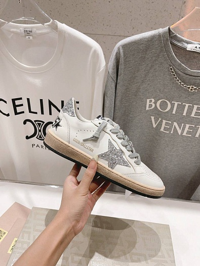 Женские кожаные кроссовки Golden Goose Super Star premium   
