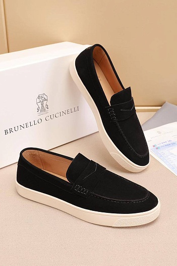 Мужские замшевые лоферы Brunello Cucinelli   