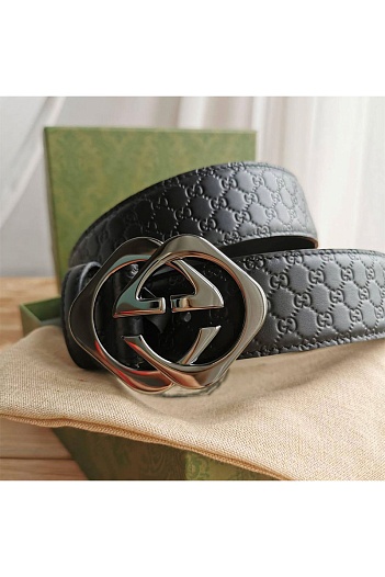 Кожаный ремень Gucci (ширина 4 см, длина 105 / 110)   