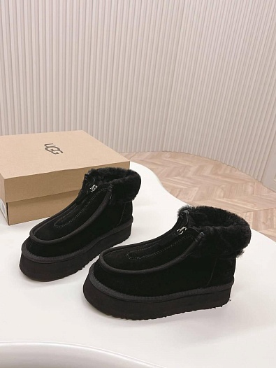 Женские замшевые ботинки с мехом UGG Funkette - Black