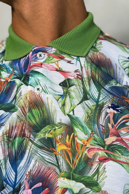 Мужское поло Etro "Floral" - Green