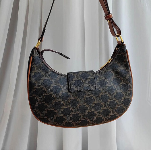 Сумка-багет Celine Ava Triomphe 24x13 см - Brown   